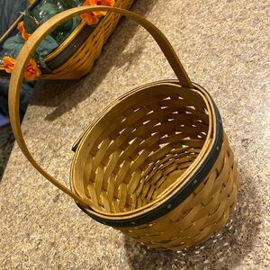 Longaberger Collectors Club Handmade Maple Basket 2004 Stationary Handle